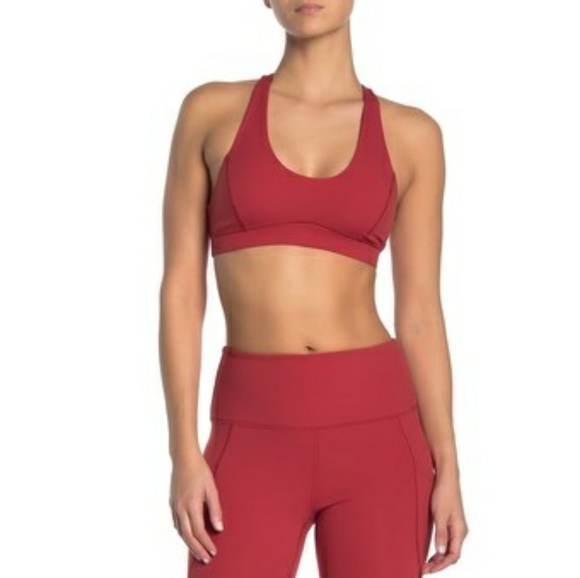 Free People Other - Free People Stay Cool Bra Jasper Red Large NWT